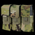 The Condor Triple M4 Mag Pouch in Scorpion OCP secures three magazines with Velcro flaps, offering reliable storage and quick access—ideal for military and first responder applications.